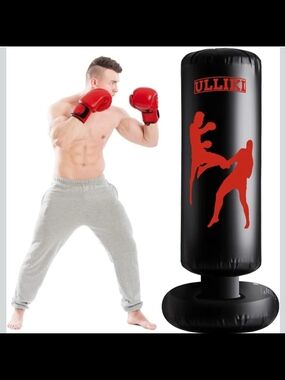 ULLIKI Inflatable Punching Bag for Kids & Adults, 63 Inch Boxing Equipment